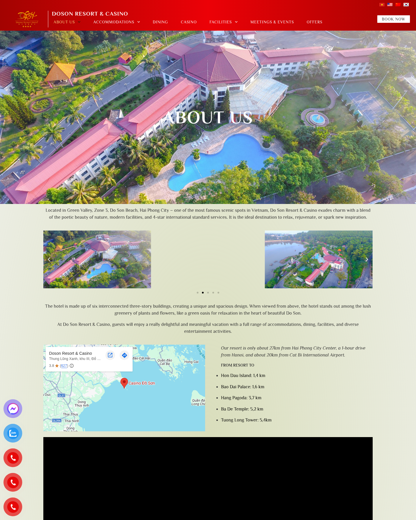 Trang giới thiệu Đồ Sơn Resort và Casino được chụp ngày 13 tháng 8 năm 2026