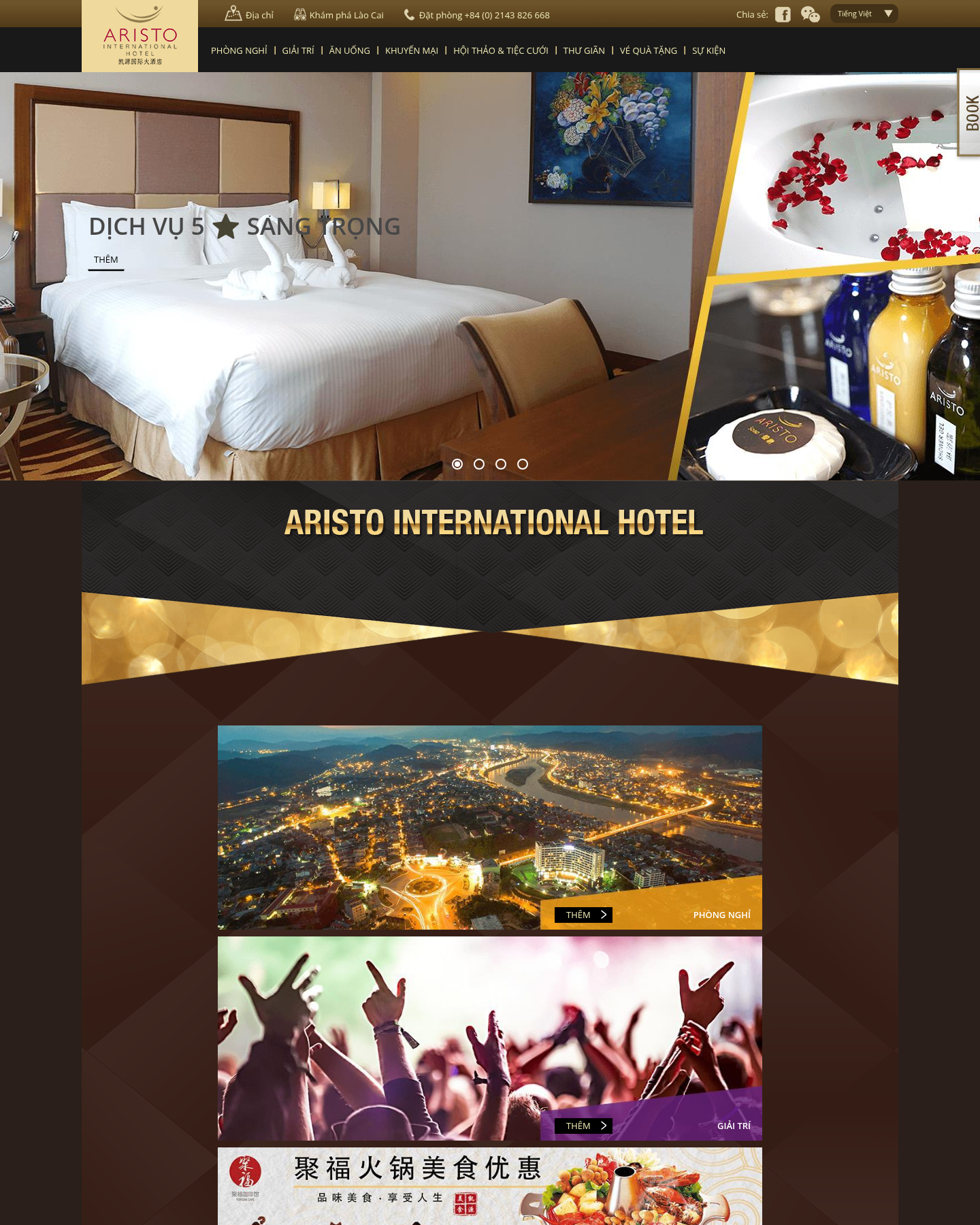 Trang khách sạn Aristo International Hotel Lào Cai