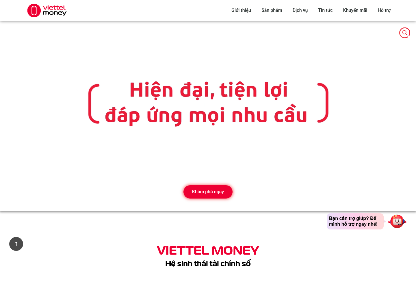 Trang Viettel Money được quan sát ngày 13 tháng 8 năm 2026